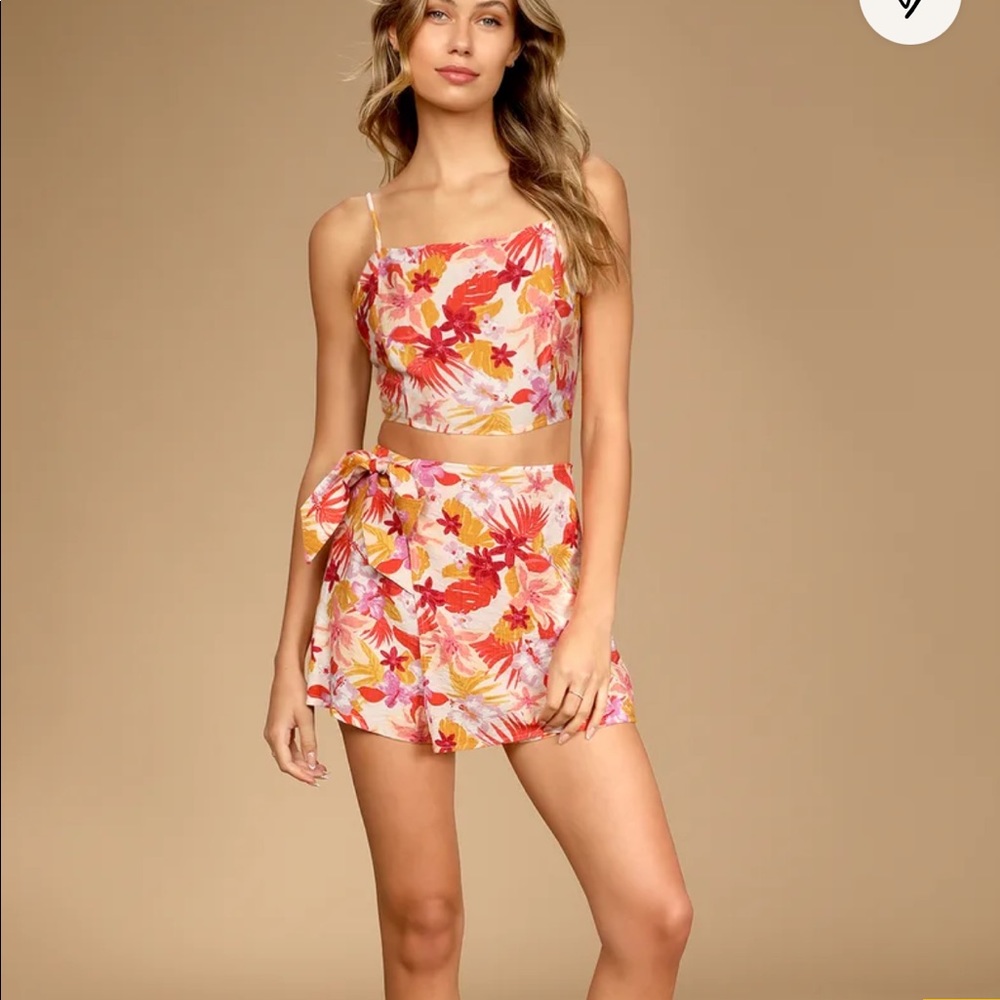 LULU’S TROPICAL DESTINATIONS SKORT SET NWT